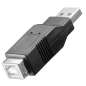 Preview: USB 2.0 Hi-Speed Adapter : USB A-Stecker auf USB B-Buchse; 480 Mbit/s
