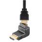 Preview: HDMI Winkel-Adapter; nach oben gewinkelt; bester Knickschutz für Ihr Kabel