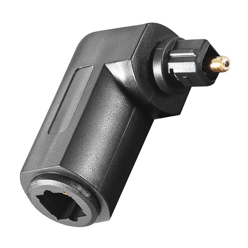 Xiatiaosann Toslink Adapter 90° - 4 Stück, 360° Drehbar Für TV & Soundanlagen