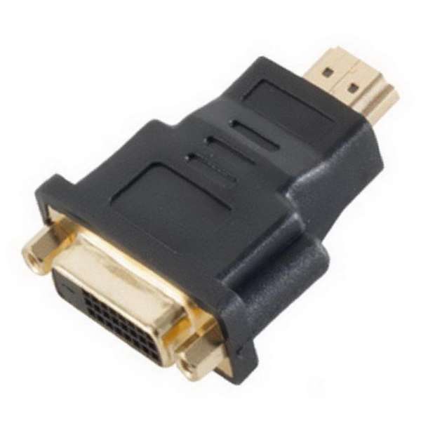 HDMI - DVI Adapter 2-wegig, HDMI Stecker zu DVI Buchse 24+1 pol., vergoldet