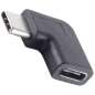 Preview: USB Winkel-Adapter- USB 3.1 C Stecker auf C Buchse, 90° nach links oder rechts