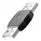 Preview: USB 2.0 Hi-Speed Adapter : Stecker auf Stecker, Typ A, Gender Changer, männlich