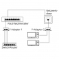 Preview: Netzwerk Splitter; Verteiler 2-fach; Cat 5 [Portdoppler, Y-Adapter] LAN Ethernet