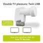 Mobile Preview: Goobay Twin LNB 0,1dB, 2 Teilnehmer, mit LTE Filter, LMB, Kopf, Auge