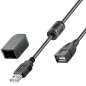Preview: 2,0 m USB Verlängerung - Kabel mit Sicherungsclip/Zugentlastung