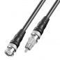Mobile Preview: 2 m BNC - Cinch Adapter-Kabel mit 50 Ohm RG 58 Koaxial Kabel; 2x geschirmt