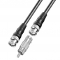 Preview: 1 m BNC - Cinch Adapter-Kabel mit 75 Ohm RG 59 Koaxial Kabel, 2x geschirmt