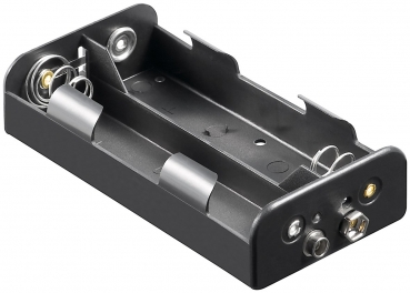 Batteriehalter, Akku-Halter für 4x Baby C (LR14), mit Druckknopfanschluss