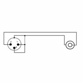 XLR / Cannon Adapter : XLR Stecker 3pol. (male, männlich) auf Cinch Stecker