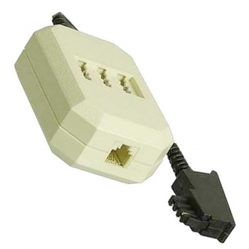 Telefon Verlängerung-Adapter, TAE F Stecker auf TAE-NFN und RJ11/RJ14 Buchse