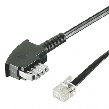 6 m Telefon TAE N Kabel m. Brücke für Fax, Modem; RJ11;2 Geräte an eine Dose