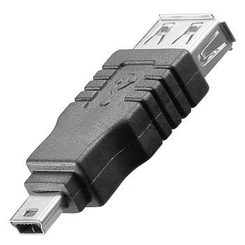 USB 2.0 Hi-Speed Adapter : A-Buchse auf 5 pol. mini B-Stecker