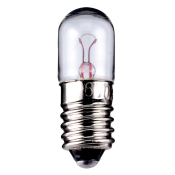 10x Glühlampe, Kleinlampe E10; 24V DC, 85 mA, 2 W; Röhrenlampe; Kleinstlampe