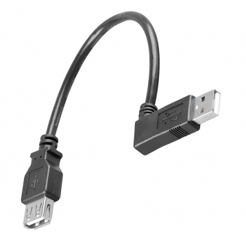 0,30 m USB Winkel-Verlängerung; 90° links; USB 2.0 Hi-Speed