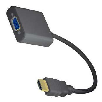 HDMI zu VGA Adapter-Kabel 20 cm, Konverter mit Audio und Klinke-Kabel