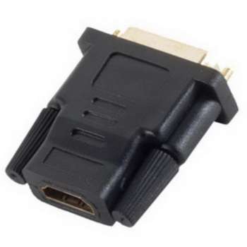 DVI - HDMI Adapter 2-wegig, DVI Stecker 24+1 pol zu HDMI Buchse, vergoldet