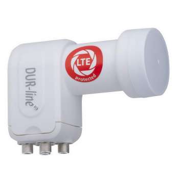 Für Technisat Spiegel : LNB Adapter + Dur-line Quattro LNB 0,1 dB mit LTE Filter
