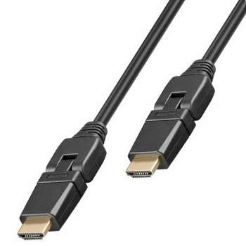 2 m HDMI Winkel-Kabel High Speed, gewinkelt, schwenkbar, knickbar, drehbar
