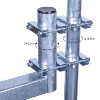Doppel-Schellen für Mast an Mast-Montage, Set mit 4 Schellen-Paaren