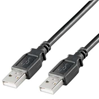 1,8 m USB 2.0 Hi-Speed Kabel;  A auf A Stecker; 100% Kupfer; doppelt geschirmt