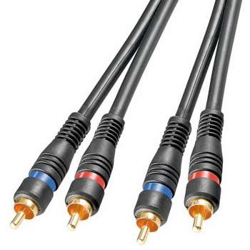 0,20 m Audio - Cinch Kabel Premium; Innenleiter : OFC
