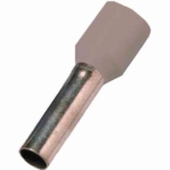 100x Adernendhülse 8 mm mit Schutzkragen, für 0,75 mm² Kabel, verzinntes Kupfer