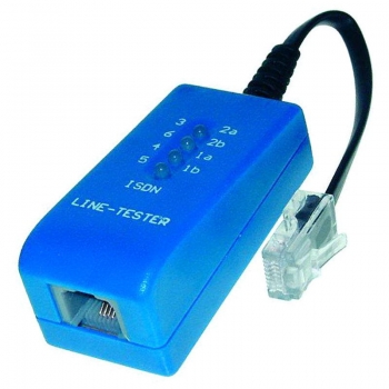 ISDN (RJ45) Tester, Testgerät mit 4 LEDs; 42 Prüfzustände