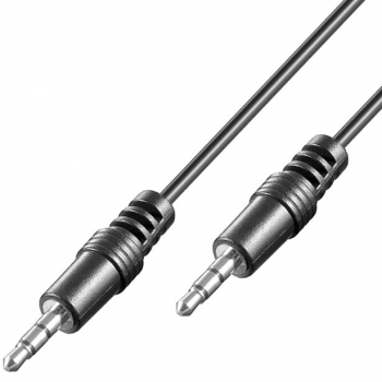 0,6 m Klinke - Aux Audio Kabel: 2x 3,5 mm Stereo Stecker; 100% Kupfer; 3-polig