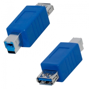 USB 3.0 SuperSpeed Adapter : USB 3.0 B Stecker auf USB 3.0 A-Buchse