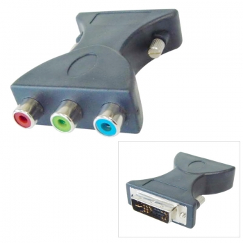 DVI zu RGB Adapter: DVI Stecker (12+5) auf 3x Cinch Buchse für RGB/YUV