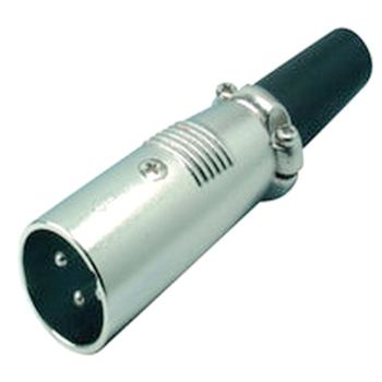 XLR / Mikrofon Stecker 3-polig; Metallgehäuse; geschraubte Zugentlastung