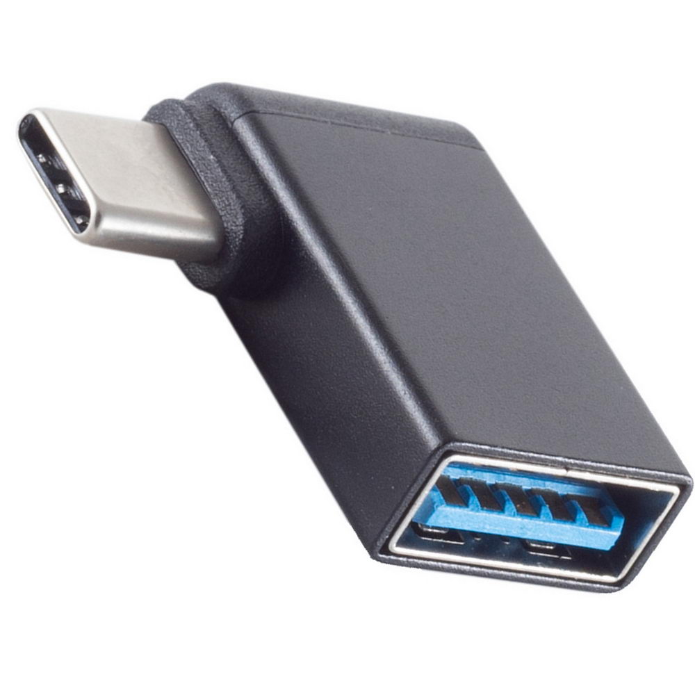 USB Winkel-Adapter: C™-Stecker auf A Buchse, für links/rechts, OTG
