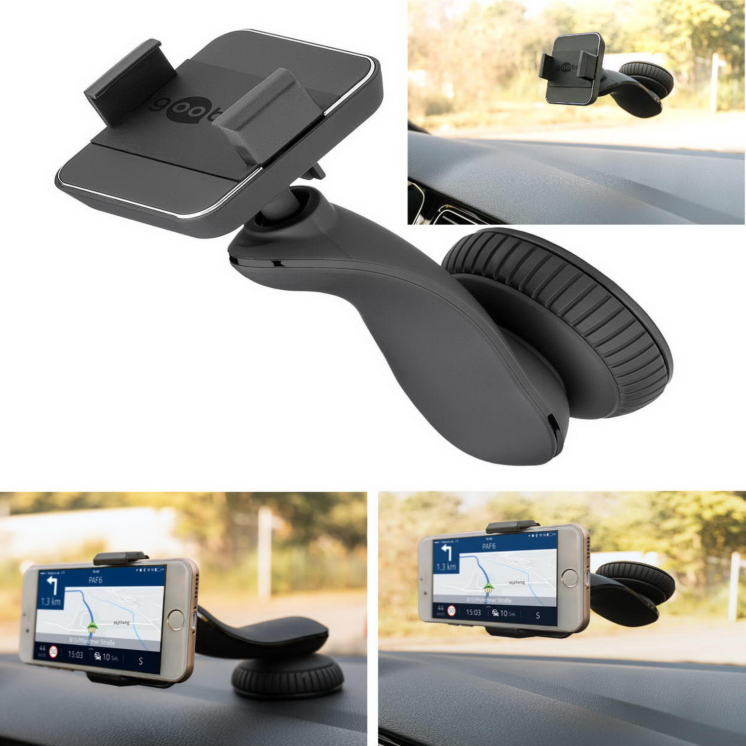 System-S Universal KFZ Auto Saugnapf Windschutzscheibe Halterung Halter  magnetisch für Smartphone Handy und GPS