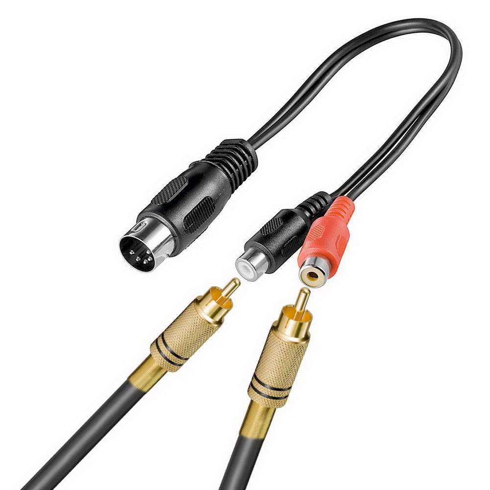 DIN-Anschluss Audio Y-Adapter 1x Diodenstecker 5pol SpeaKa Professional Cinch 