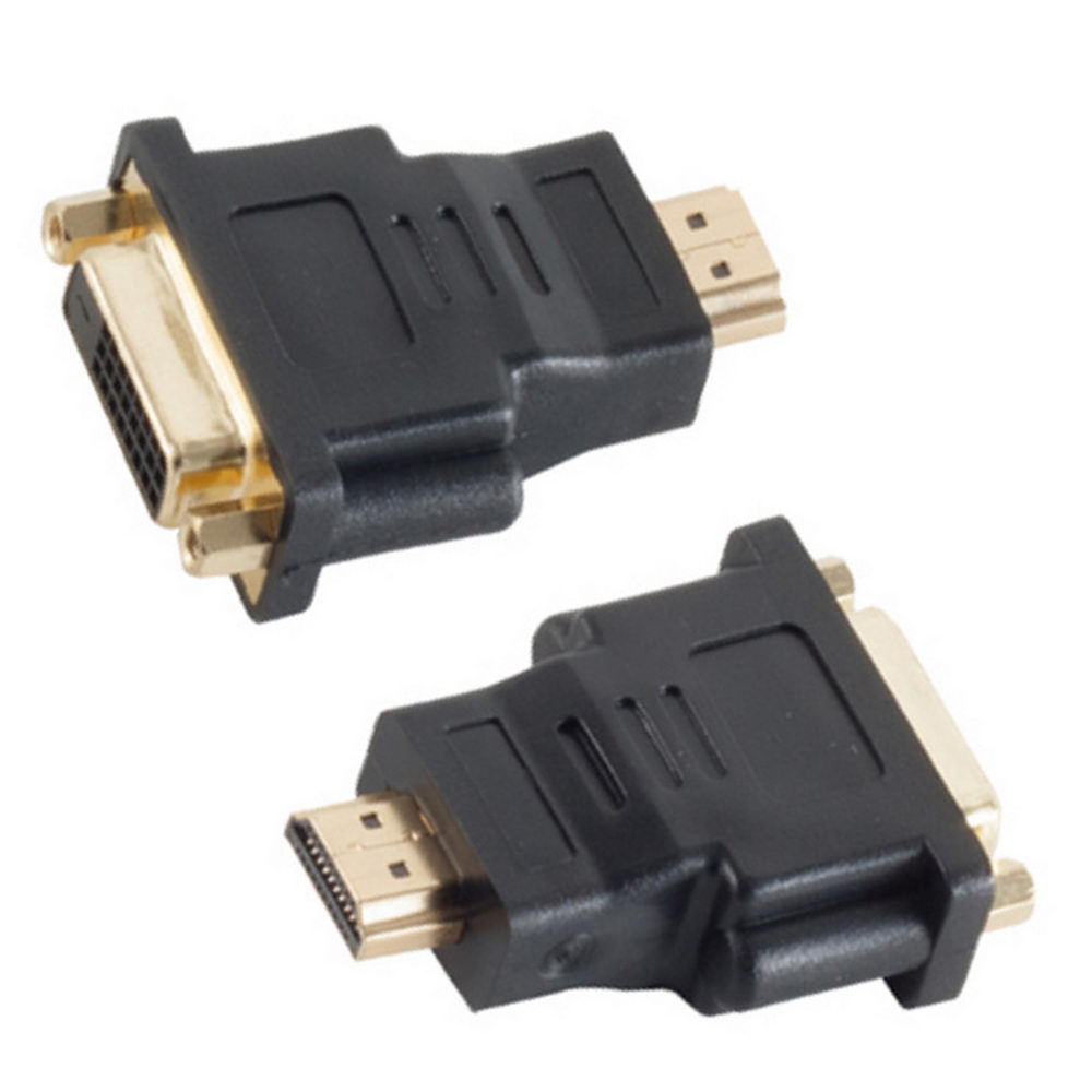 Adapter HDMI19-Buchse an DVI-D24+1-Buchse vergoldet 