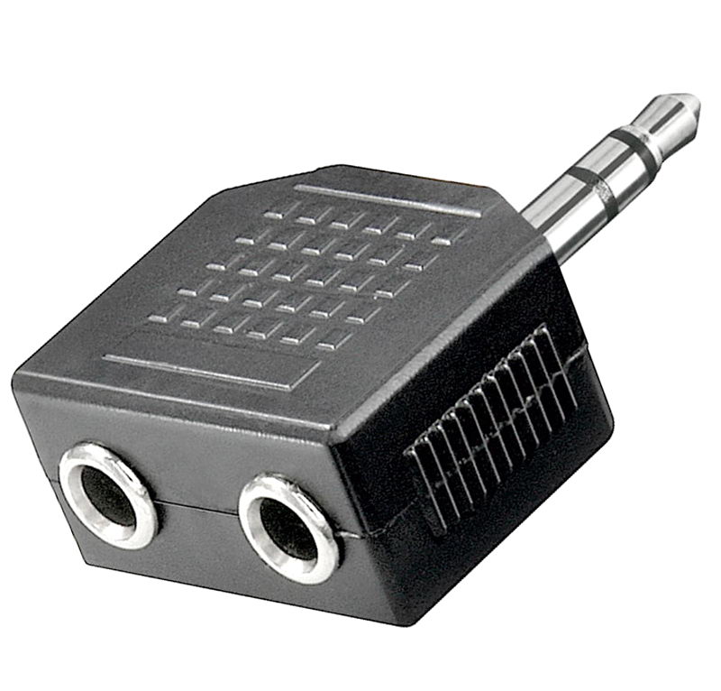3,5 mm Splitter Mono Adapter Stecker 2 Buchse zu 1 Stecker für mobile Compute fu 