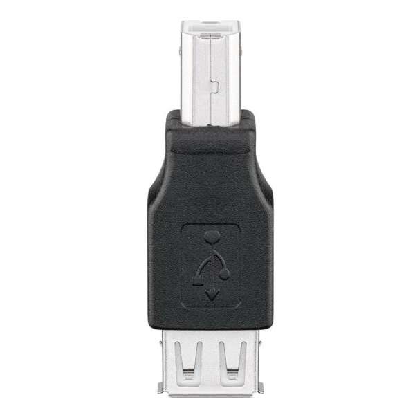 USB 2.0 Hi-Speed Adapter : USB A-Buchse auf USB B-Stecker; 480 Mbit/s