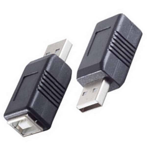 USB 2.0 Hi-Speed Adapter : USB A-Stecker auf USB B-Buchse; 480 Mbit/s