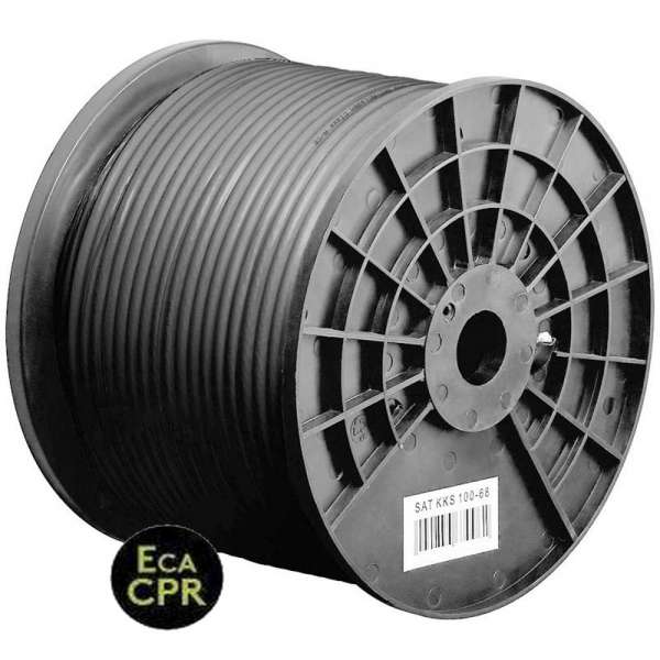 100 m Koax Kabel schwarz; für Aussen- und Innen; Erdkabel; UV beständig[€0,31/m]