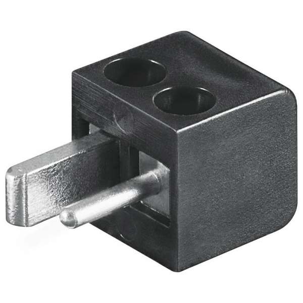 2x Lautsprecher-Stecker Mini DIN: 1x rot+1x schwarz; lötfrei; Winkelstecker; KFZ