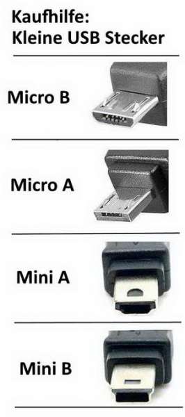 1,0 m USB Mini B Adapterkabel; A Stecker zu Mini B Stecker 5 Pin; 100% Kupfer