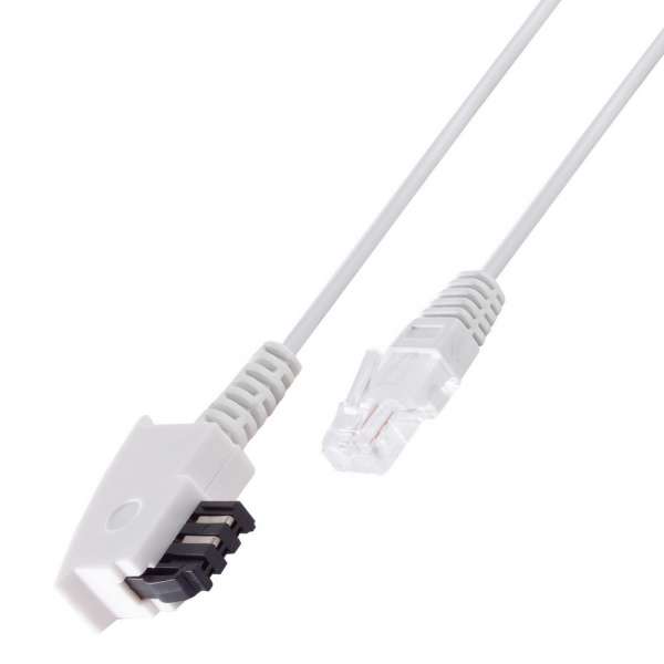1,5 m DSL / VDSL Router Kabel, TAE F Stecker auf RJ45 Stecker, RJ45 mit Pin 4,5