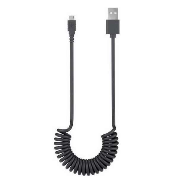 1,0 m Micro USB Spiral-Kabel [Datenkabel, Ladekabel]; für Handy, Tablett