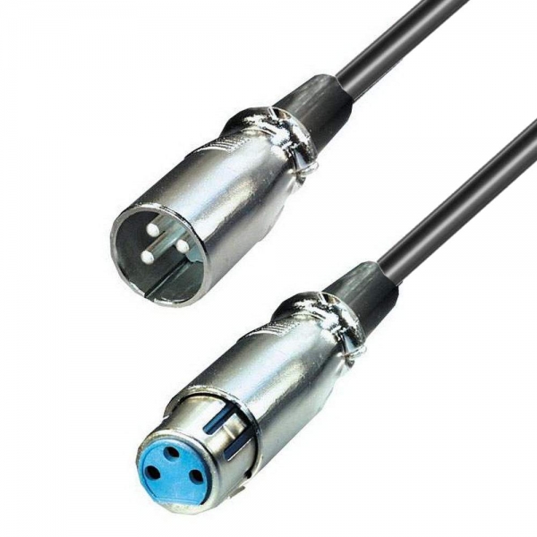 5,0 m XLR/Cannon Mikrofon Kabel male/female symmetrisch, Stecker an Buchse
