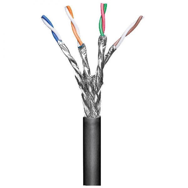 25 m Cat 6 Netzwerk-/ Verlege-Kabel für Aussen mit Anlegewerkzeug + Abisolierer