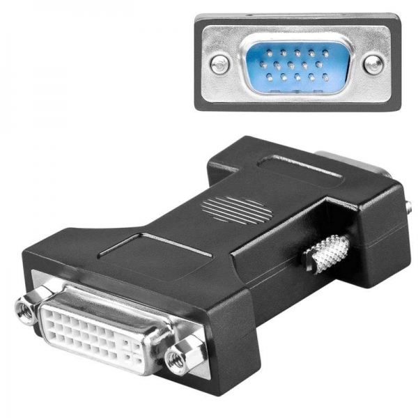 VGA-DVI Adapter , VGA Stecker 15pol.  an DVI Buchse (24+5 Pins)