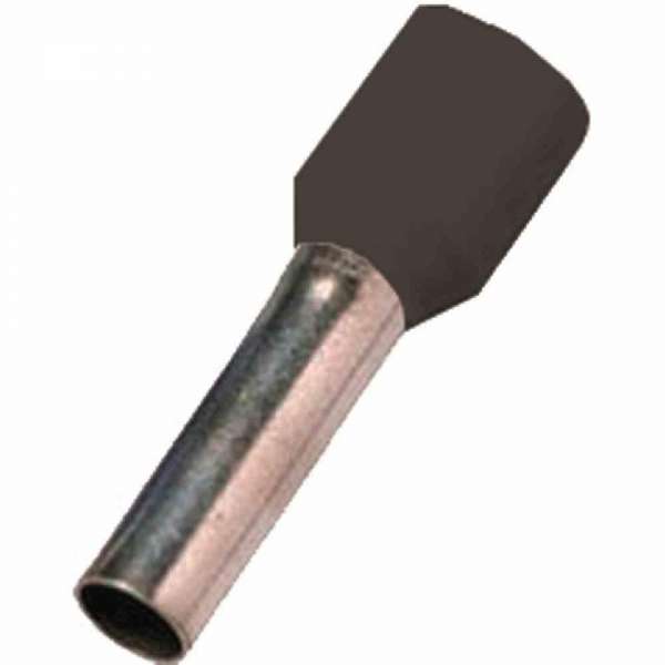 100x Adernendhülse 8 mm mit Schutzkragen, für 1,5 mm² Kabel, verzinntes Kupfer