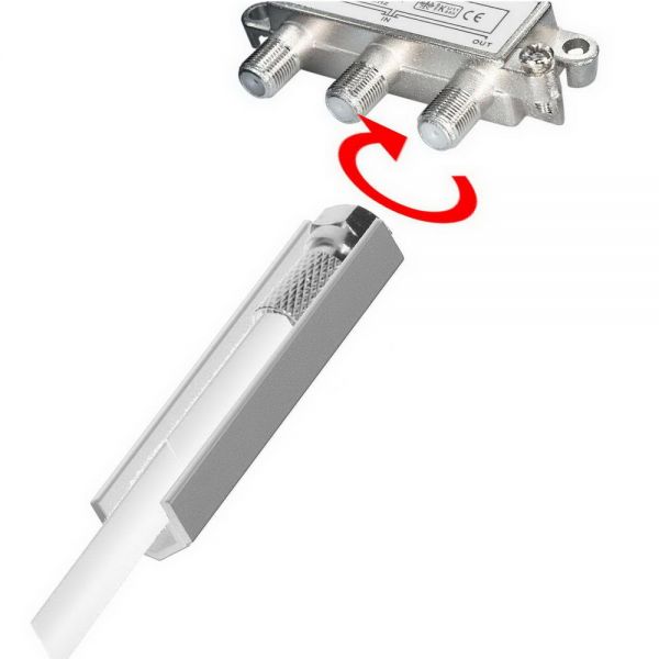 Alu- Schlüssel - Montagehilfe für F Stecker, passend für alle F Stecker - Sorten