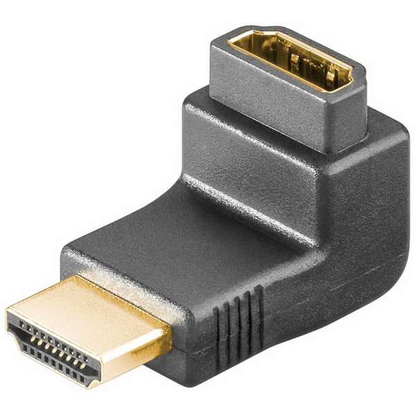 HDMI Winkel-Adapter; nach oben gewinkelt; bester Knickschutz für Ihr Kabel