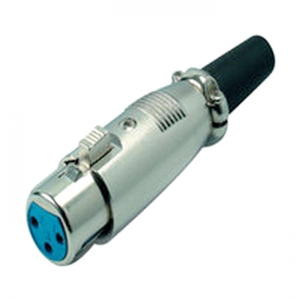 XLR / Mikrofon Kupplung 3-polig; Verriegelung; geschraubte Zugentlastung